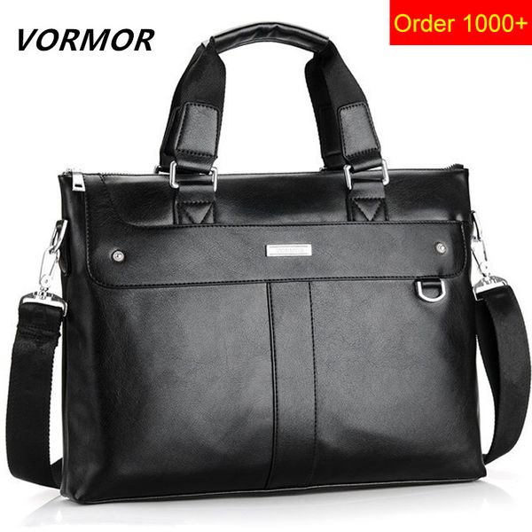 

vormor 2019 men casual briefcase business shoulder bag leather messenger bags computer laphandbag bag men's travel bags t200114