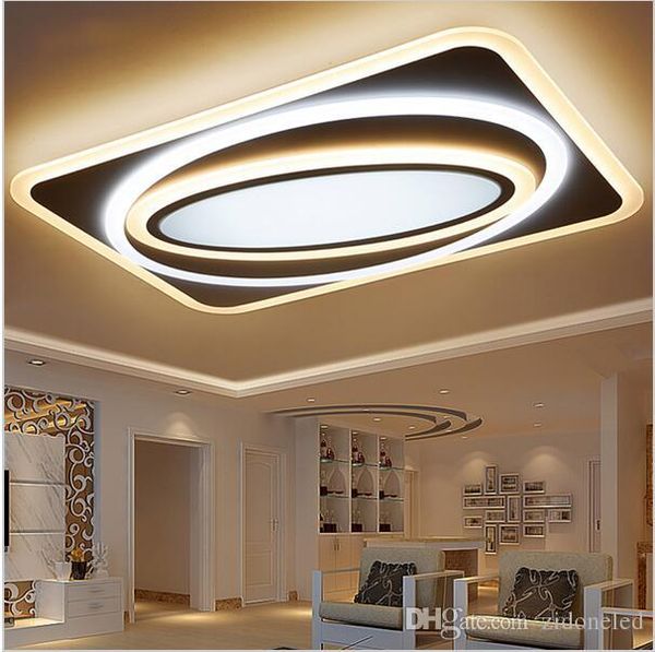 

modern led ceiling chandelier lights square acrylic led ceiling lighting fixtures for living room bedroom decoration