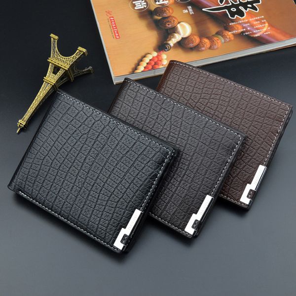 

designer new wallet men s short korean version of the multi card fold crocodile pattern soft wallet fashion horizontal wallet male youth 018