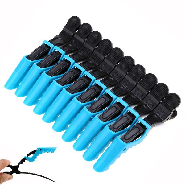 

10pcs/set alligator hair clips hairdressing section crocodile clamp single prong diy salon hairpins accessories