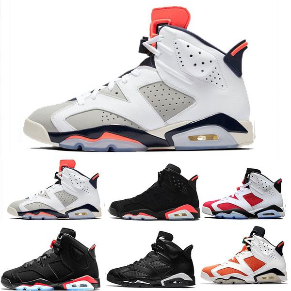 

2019 6s Mens basketball shoes UNC Oreo Black Cat Blue White Infrared Low Chrome Sport Blue Red Oreo Alternate Designer basketball Sneakers