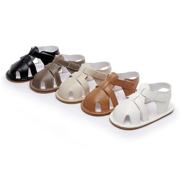 

weixinbuy newborn baby boys girls sandal casual breathable hollow out breathable baby slippers sandal summer shoes 6 styles #25, Black;red