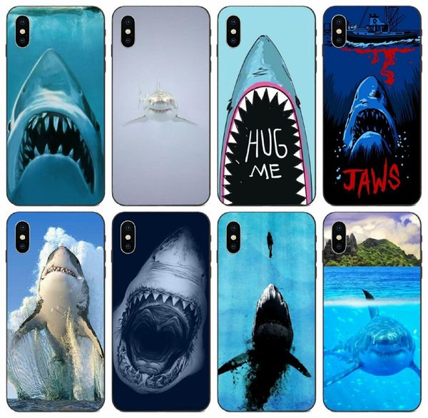 

[tongtrade] jaws shark painted case for iphone 11 pro x xs max 8s 8 7s 7 6 plus samsung j2 j7 huawei p smart xiaomi mi cc9e drop proof case
