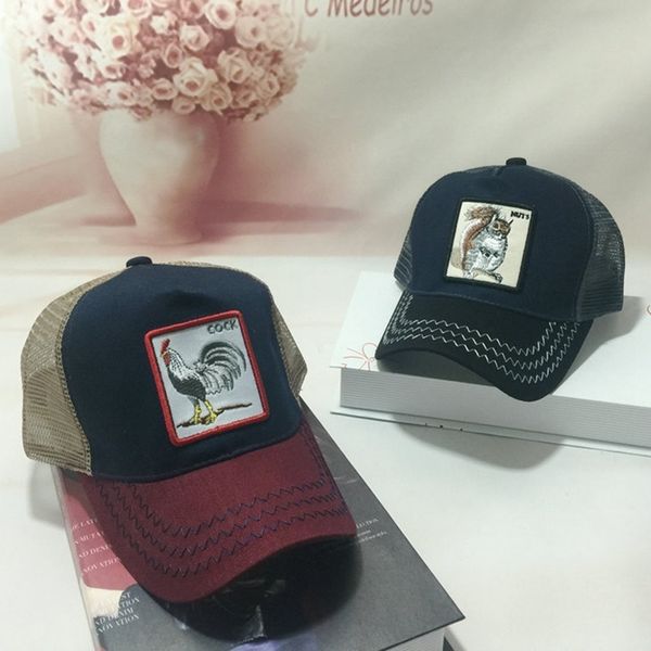 

Петух Животных Вышивка Бейсболка Мужчины Женщины Snapback Caps Дышащие Сетки Хип-Хоп Шляпы Унисекс Ешьте Куриные Кости Casquette C19031601