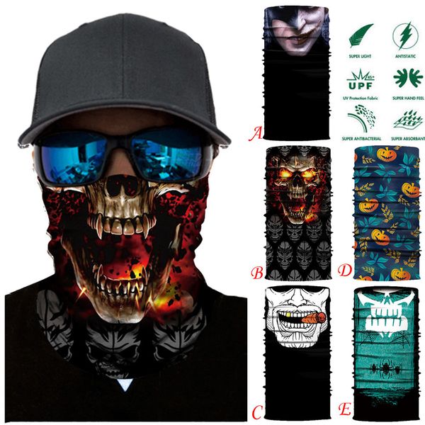 

face mask mix of devil and angel outdoor masks riding cycling neck tube warmer protector ski scarf balaclava halloween windproof, Black