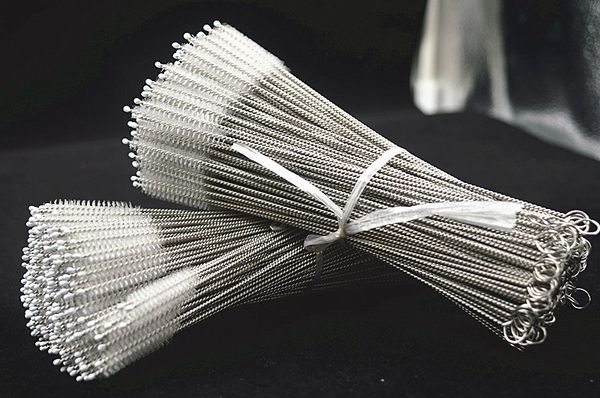 

stainless steel drinking straws cleaning brush pipe tube baby bottle cup reusable household cleaning tools 175*30*5mm tc181219