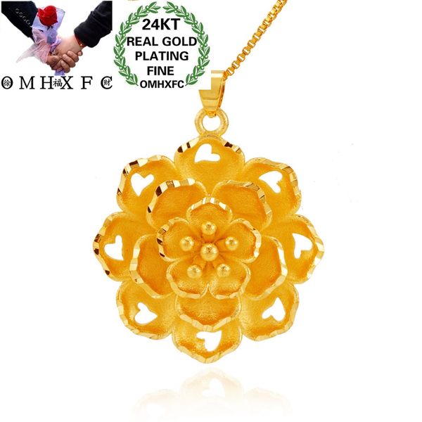 

omhxfc jewelry wholesale pn476 european fashion fine woman girl party birthday wedding gift flower 24kt gold pendant charm, Blue;slivery