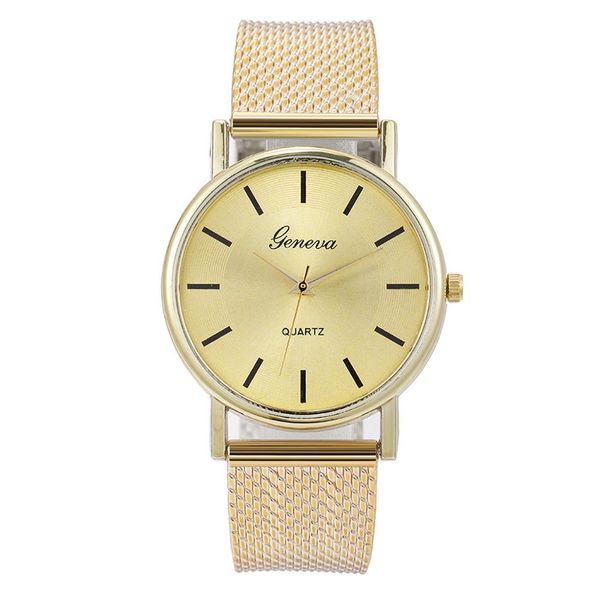 

современная мода черного кварц розовые синяя часы мужчины женщина сетка из нержавеющей стали часов ремешка случайной пары часов подарка для, Slivery;brown