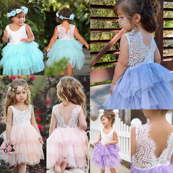 

girl's dresses pudcoco summer kids baby girl clothes tulle tutu lace princess dress party prom bridesmaid pageant, Red;yellow