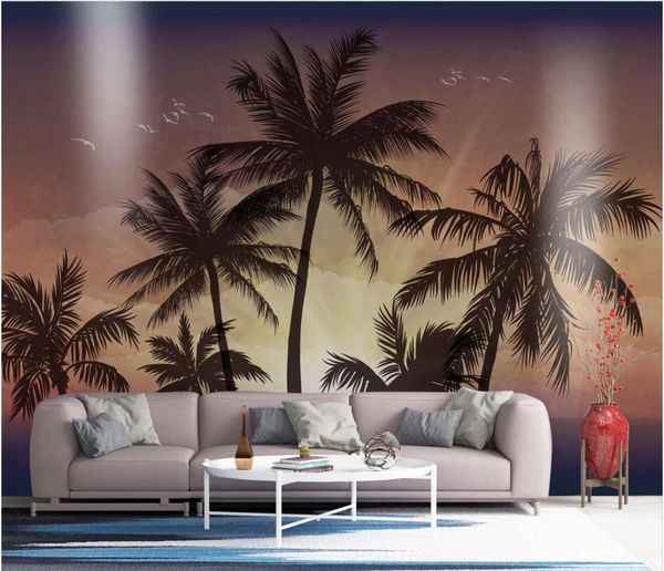 

custom wallpapers hand painted sea style beach wallpapers beautiful 3d landscape wallpaper