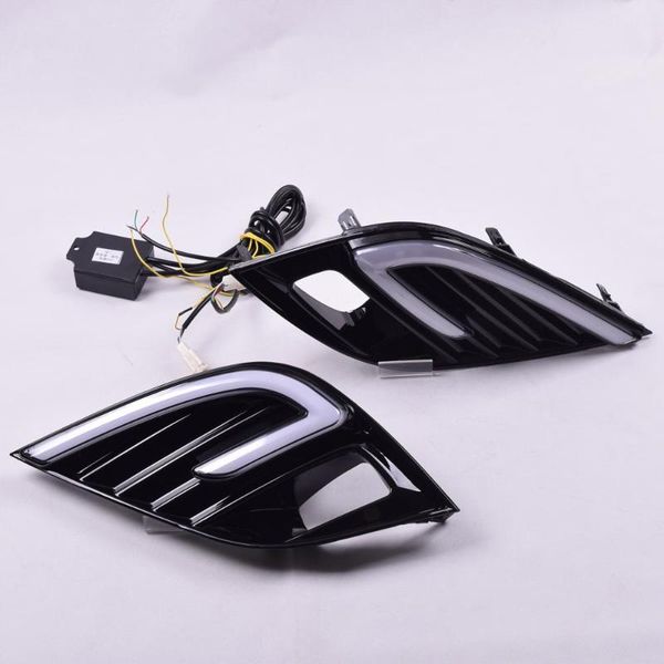 

2pcs для camry 2018 2019 xse se drl led fog lamp дневные ходовые огни ходовые огни с поворотом сигнальной лампы