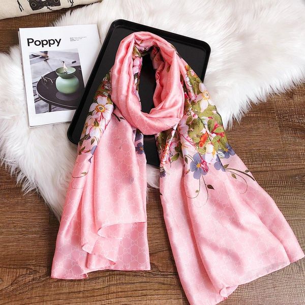 

модный дизайнер шелковый шарф горячие женские роскошные письма шаль шарф весна длинная шея кольцо размеры 180x90cm высокое качество с подаро, Blue;gray