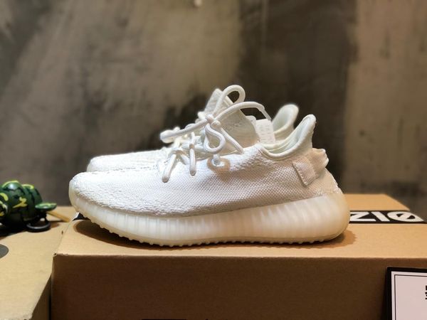 

v350 kanye high-end luxury men's triple design air cushion platform men's shoes jogging casual shoes outdoor sports basketball sho, Black