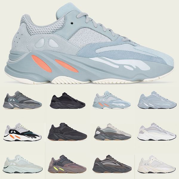 

kanye west 700 men women running shoes trainers wave runner alvah azael vanta utility black inertia fashion men sports sneakers size 36-48, White;red