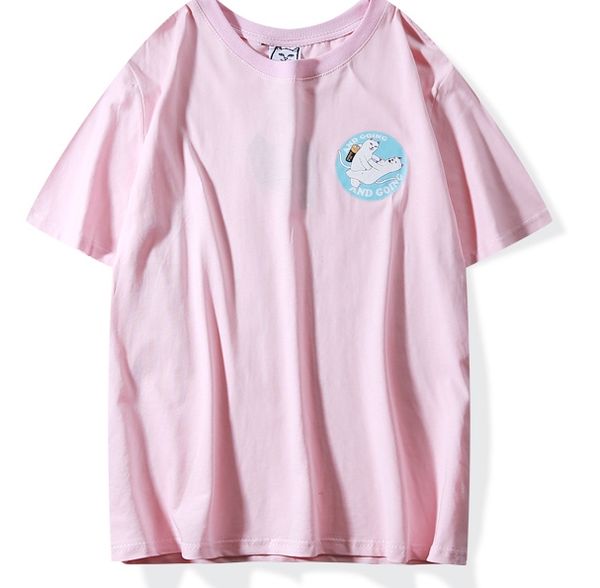 

designer new rip ndip shirts brand simple shirt battery love cat print shirt luxury couple private custom cotton t-shirt, White;black