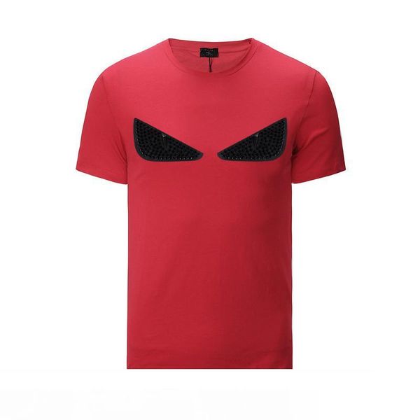 

mens designer t shirts fashion designer mens clothing summer casual streetwear designer t shirt rivet cotton blend crew neck short sleeve, White;black