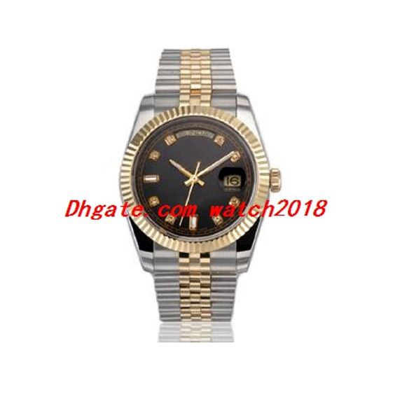 Multi-style Link Luxury Watch Male 18K Yellow Gold 36mm II Diamond Dial 218238 Warranty Automatic Fashion Men's Watches Wristwatch