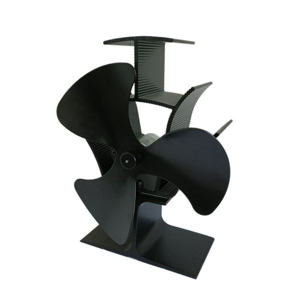 

3 blades heat powered stove fireplace fan aluminum silent quiet wood log ecofan
