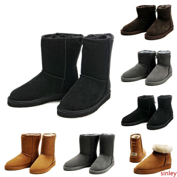 

2020 new luxury designer mens boots ankle knee winter snow booties classic mini short half men australian boots 41-45 ing