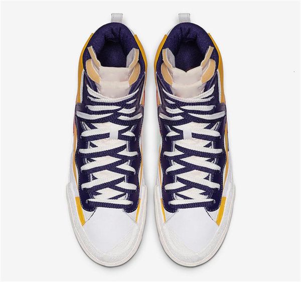 

2019 best аутентичные blazer mid high sacai белый черный легенда синий с замочить snow бич ld вафельный мульти bv0072-001 мужчины открытый о, Black