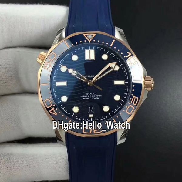 

bff new diver 300m 210.22.42.20.03.002 a8800 автоматические мужские часы синий пульсационный циферблат керамика безель двухцветный корпус из, Slivery;brown