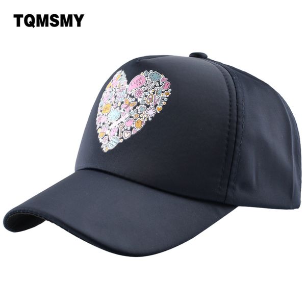 

tqmsmy fashion style summer printing heart shape snapback hats women hip hop baseball caps hats women's casual cap hat tma15, Blue;gray