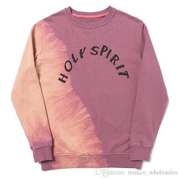 

kanye fashion sweatshirt for men women sunday service holy spirit tie dye red men women sweatshirts xsq, Black