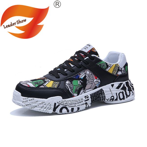 

leader show men casual shoes outdoor fashion men shoes comfortable spring sneakers non-slip casual flats zapatillas hombre, Black
