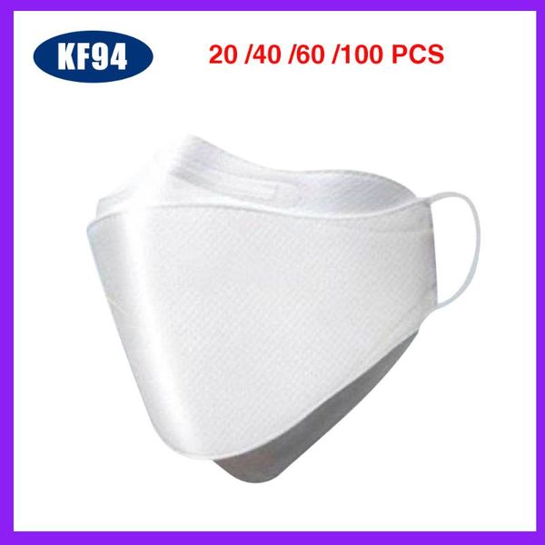 

20pcs kf94 face breathable masks 94% filtration 3-layer protective face mask mouth mask protection against droplet dust