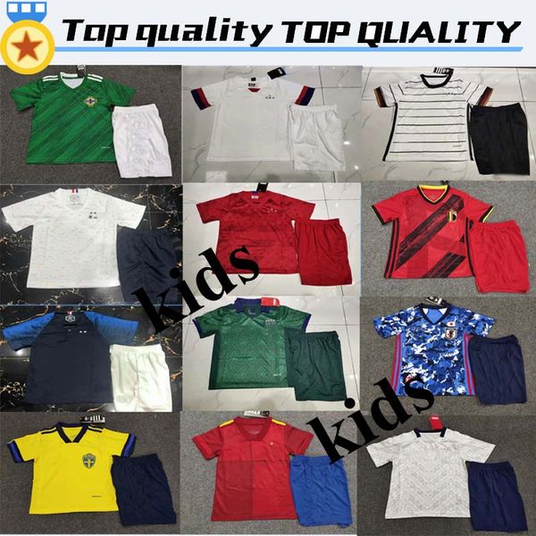 

kids 2019 2020 russia italy scotland italy spain sweden wales japan belgium germany kids u a soccer jersey, Black;yellow