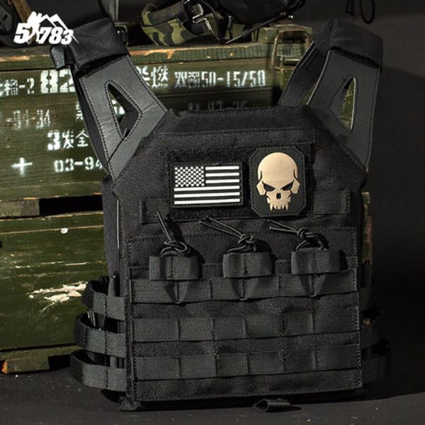 

2018 jpc tactical vest quick reaction vest 1000d molle us nylon chest rig protective plate carrier combat gear vests, Camo;black