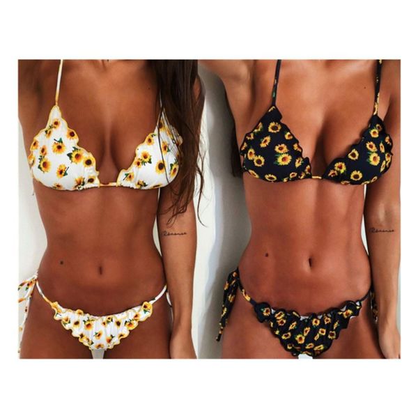 

women floral swimwear suits tankinis bikini sets bras briefs beach swimwear surfing suits, White;black