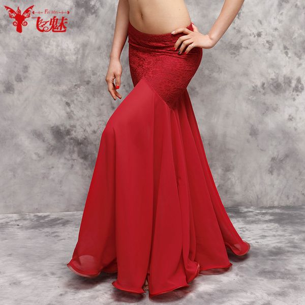 

belly skirt skirt dancing gongfu bottom dress dancing long and hip, Black;red