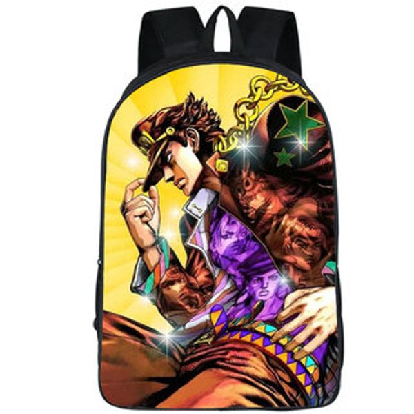 

kujo jotaro backpack jojo bizarre adventure day pack platinum school bag cartoon packsack p rucksack sport schoolbag outdoor daypack