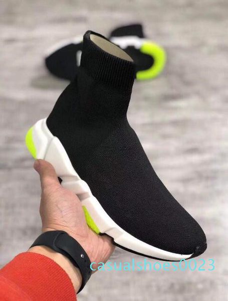 

new designer men women sneakers speed runner fashion shoes sock triple black boots red flat trainer men women casual shoes size 36-46 c23