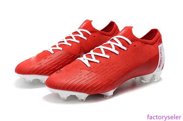 

red white original low soccer cleats mercurial superfly vi 360 elite fg ronaldo cr7 outdoor mens soccer shoes