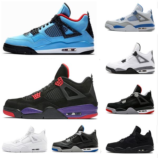 

4 4s pure money basketball shoes sneakers for men black white cement bred fear game royal athletic men sport designer shoes trainer scarpe