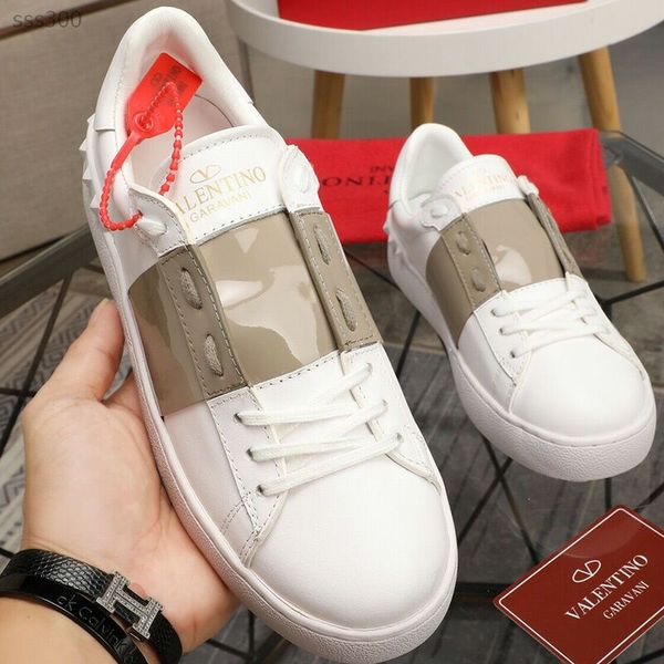 

mens classical skate shoes studded spikes bottom flats personality casual skateboarding sneakers for women high end black whiter size 5-10