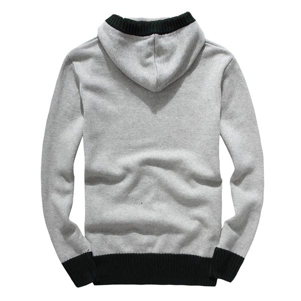 

s909 new autumn winter hoodie sweater casual sweater brand men's designer logo mens zipper embroidery warm knitwear sweate xtof, Black