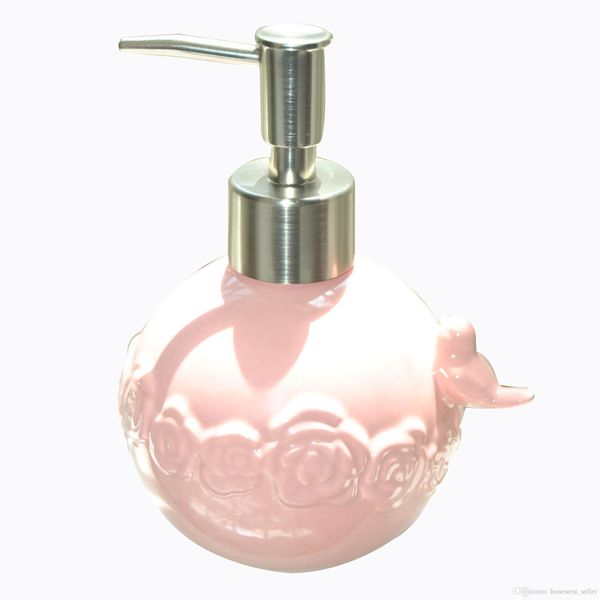 

ceramic art pink butterfly bird rose очаровательная soap lotion насос духи диспенсер