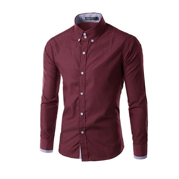 

новый 2019 мужская рубашка с длинным рукавом весна осень мужская повседневная рубашка хлопок тонкий плюс размер однобортный черный мужская о, White;black