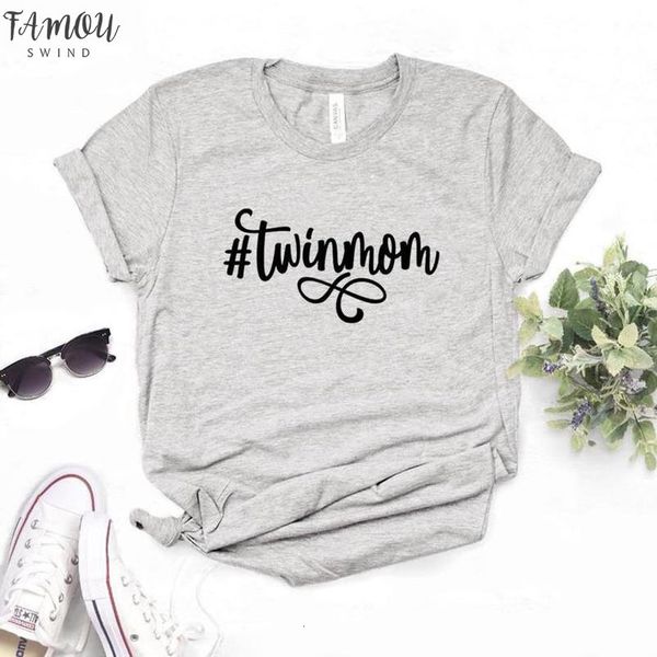 

twin mom women tshirt cotton hipster funny t shirt gift lady yong girl 6 color tee zy 624, White
