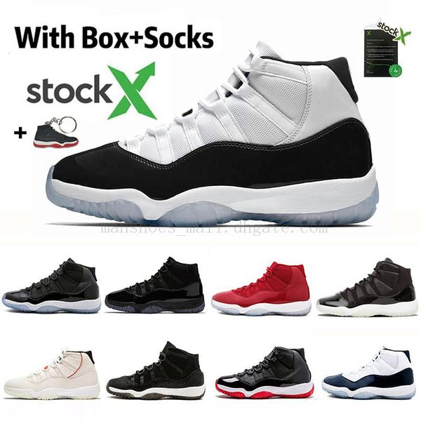 

Шток х Конкорд 11 разводят 11С мужчин Оптовая баскетбол обувь платиновый оттенок Космический джем плотные 11 выпускной вечер черный с коробкой Бесплатная доставка