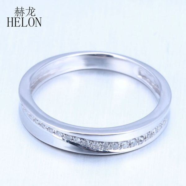 

helon solid 10k white gold 100% genuine natural diamonds wedding ring women fine jewelry engagement anniversary band ring, Golden;silver