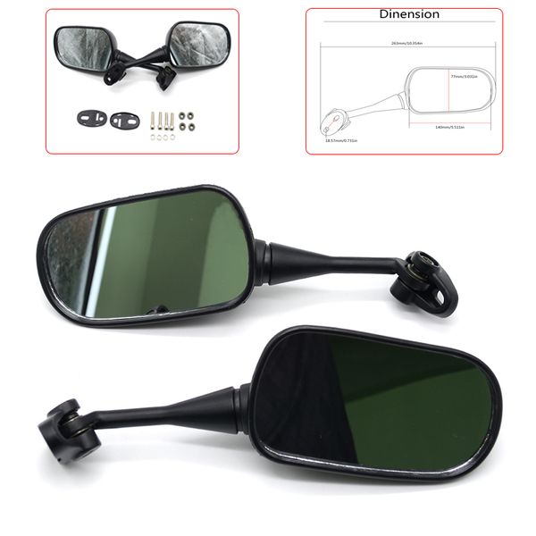

motorcycle mirror universal motorbike replacement parts rear view handlebar side mirror big size glass for yamaha
