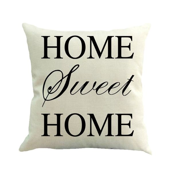 

colorful linen cushion cover geometric english letter square throw pillow sofa car home decor custom home textiles pillow case