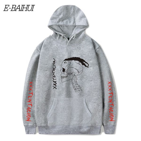 

e-baihui xxxtentacion fashion young men women hoodies autumn winter male hoodies comfortable casual homme printing pullover 8323, Black