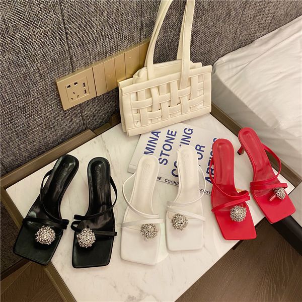 

shoes thin heels low ladies' slippers heeled mules slides rubber flip flops slipers women soft high hawaiian, Black