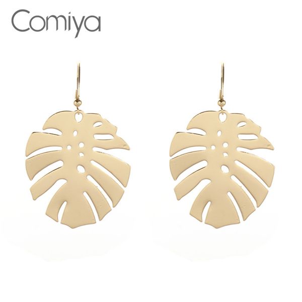 

comiya марка сплава цинк листьевой серьги для женщин ювелирных изделий boho vintage заявления серьги pattern aretes de mujer bijoux, Silver