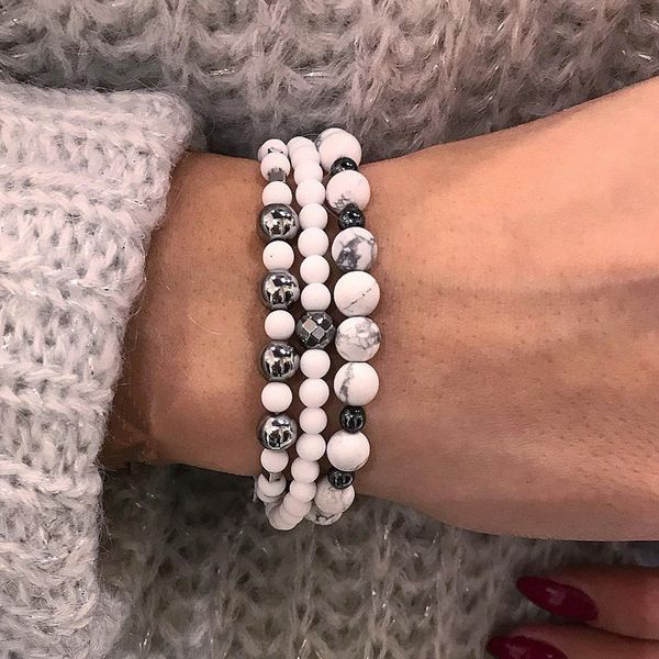 

fashion women bracelet 2019 star skull charm bracelet pave cz personalized stone bead set women jewelry gift, Golden;silver